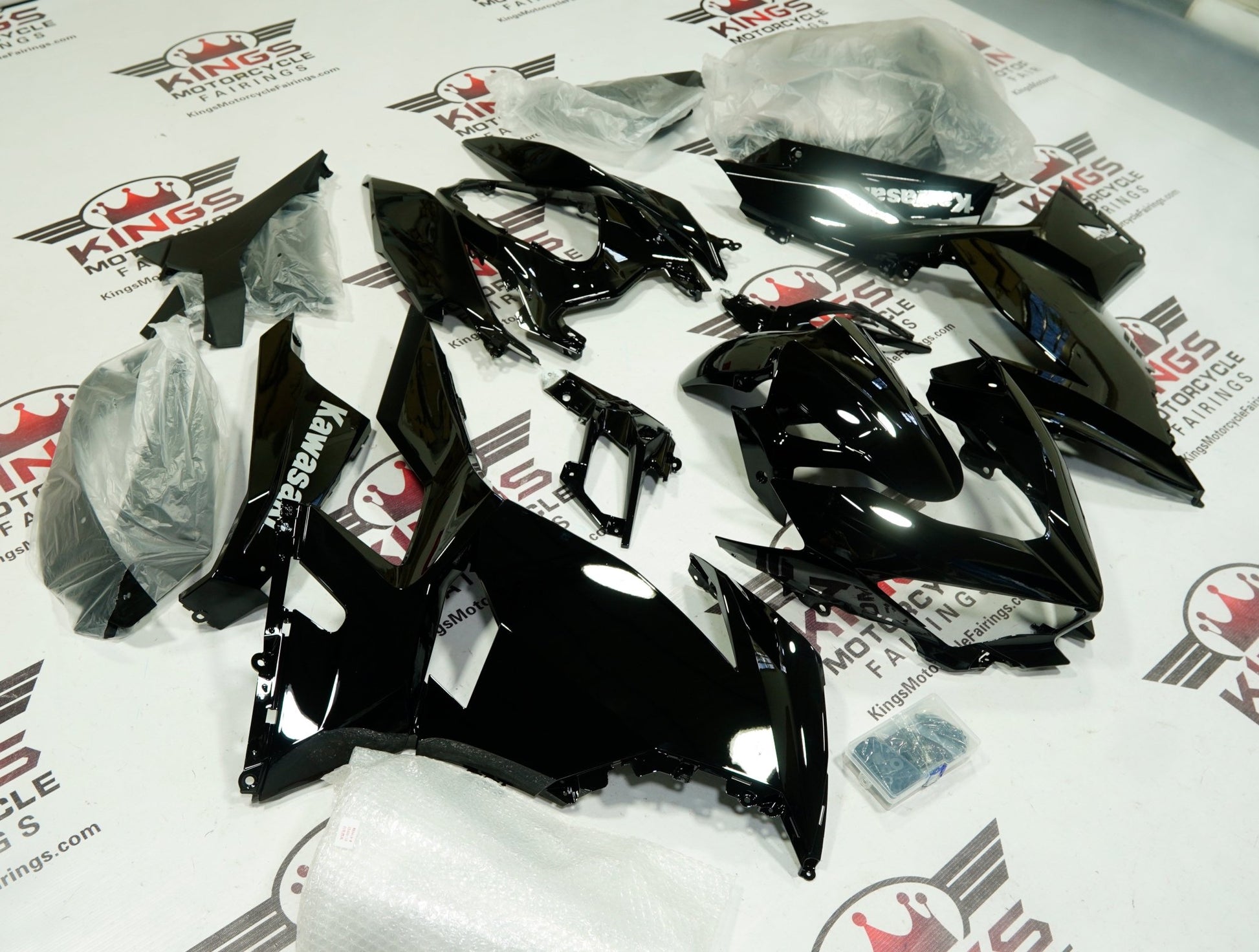 Kawasaki Ninja 400 Fairings (2018-2023) Black Gloss at KingsMotorcycleFairings.com