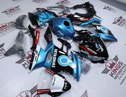 Kawasaki Ninja 400 Fairings (2018-2023) Blue, Black Petronas at KingsMotorcycleFairings.com