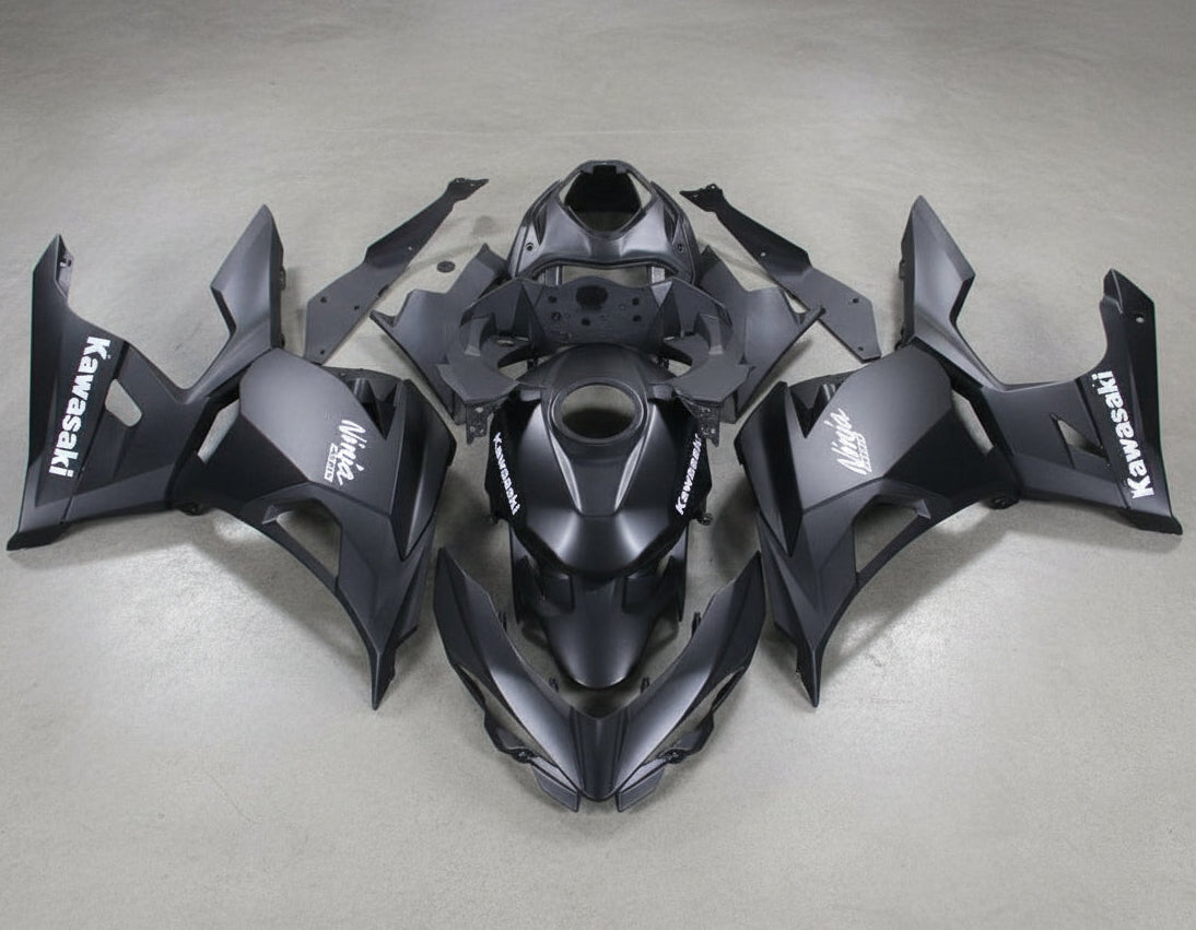 Kawasaki Ninja 400 Fairings (2018-2023) Matte Black at KingsMotorcycleFairings.com