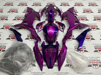 Kawasaki Ninja 400 Fairings (2018-2023) Pink, Purple from KingsMotorcycleFairings.com