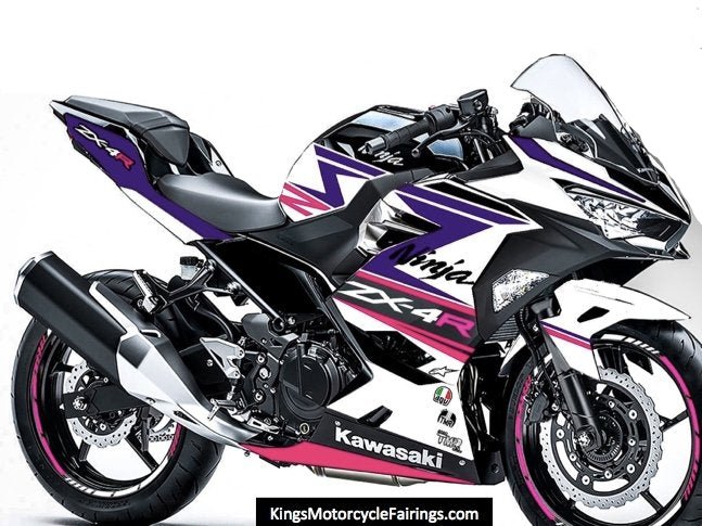 Kawasaki Ninja 400 Fairings (2018-2023) White, Pink, Purple from KingsMotorcycleFairings.com