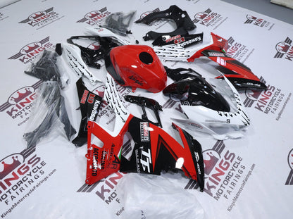 Kawasaki Ninja 400 Fairings (2018-2023) White, Red, Black Arrows from KingsMotorcycleFairings.com