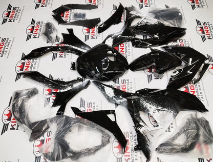 Kawasaki Ninja 500 Fairing Kit (2024-2025) Black, White Spray at KingsMotorcycleFairings.com