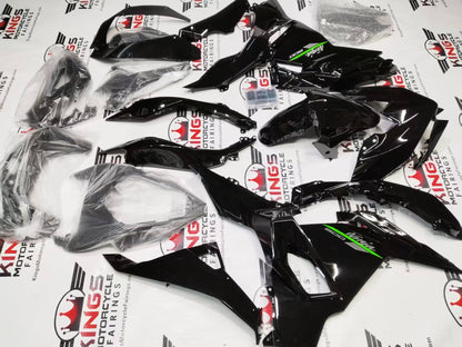 Kawasaki Ninja 500 Fairing Set (2024-2025) Black, Green, White by KingsMotorcycleFairings.com