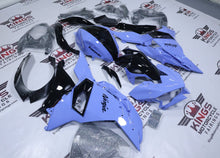 Kawasaki Ninja 500 Fairings (2024-2025) Blue Pastel, Black at KingsMotorcycleFairings.com