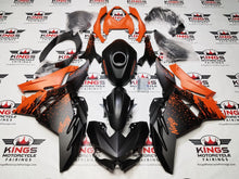 Kawasaki Ninja 500 Fairings (2024-2025) Matte Black, Orange Spray from KingsMotorcycleFairings.com