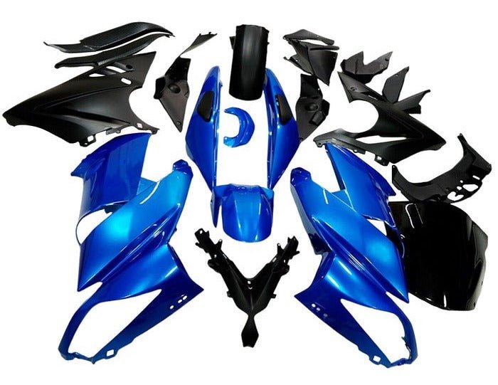 Kawasaki Ninja 650 Fairings (2009-2011) Blue, Matte Black at KingsMotorcycleFairings.com