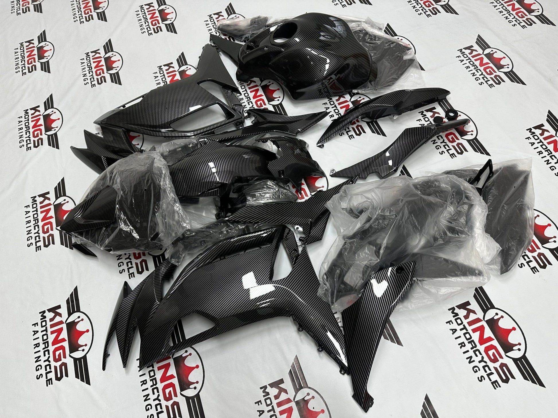 Kawasaki Ninja 650 Fairings (2020-2025) All Faux Carbon Fiber at KingsMotorcycleFairings.com