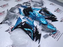 Kawasaki Ninja 650 Fairings (2020-2025) Black, Turquoise Blue from KingsMotorcycleFairings.com