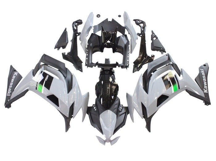 Kawasaki Ninja 650 Fairings (2020-2025) Gray, Black, Green at KingsMotorcycleFairings.com