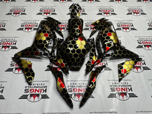 Kawasaki Ninja 650 Fairings (2020-2025) Honeycomb Black, Gold, Red from KingsMotorcycleFairings.com