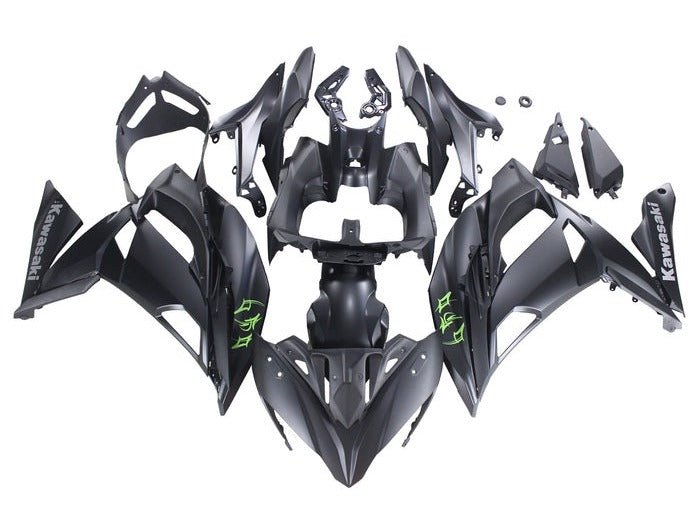 Kawasaki Ninja 650 Fairings (2020-2025) Matte Black, Green, Gray at KingsMotorcycleFairings.com