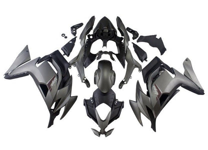 Kawasaki Ninja 650 Fairings (2020-2025) Matte Gray, Matte Black at KingsMotorcycleFairings.com