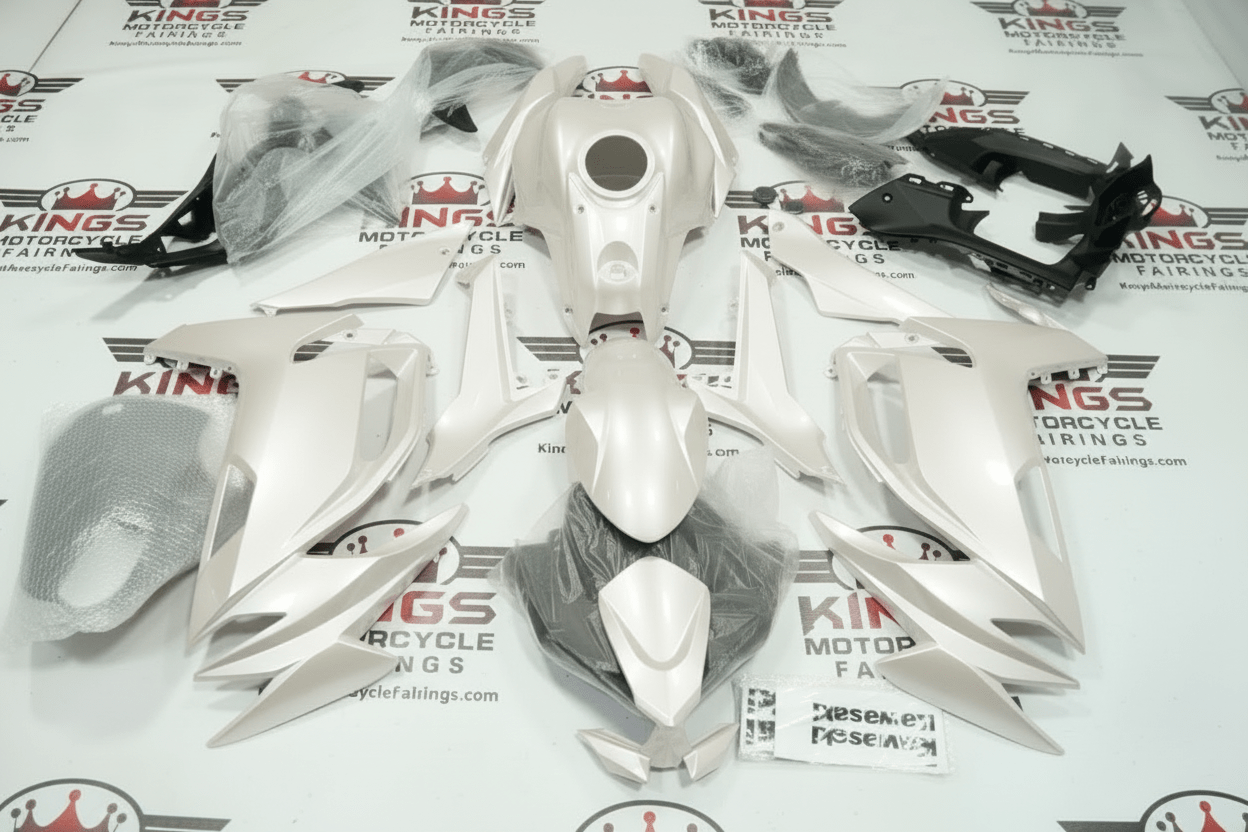 Kawasaki Ninja 650 Fairings (2020-2025) Pearl White at KingsMotorcycleFairings.com