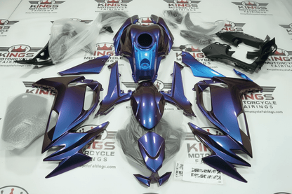 Kawasaki Ninja 650 Fairings (2020-2025) Purple, Blue Chameleon at KingsMotorcycleFairings.com