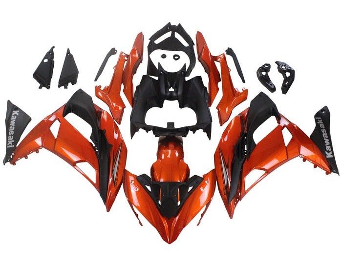 Kawasaki Ninja 650R Fairings (2017-2019) Orange, Black, Gray at KingsMotorcycleFairings.com