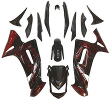 Kawasaki Ninja 650 (2006-2008) Black, Red Flames from KingsMotorcycleFairings.com