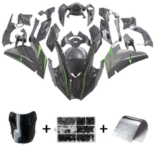 Kawasaki Ninja H2 Fairing kit (2015-2022) Faux Carbon Fiber, Green at KingsMotorcycleFairings.com