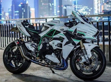 Kawasaki Ninja H2 Fairings (2015-2022) White, Black, Green at KingsMotorcycleFairings.com