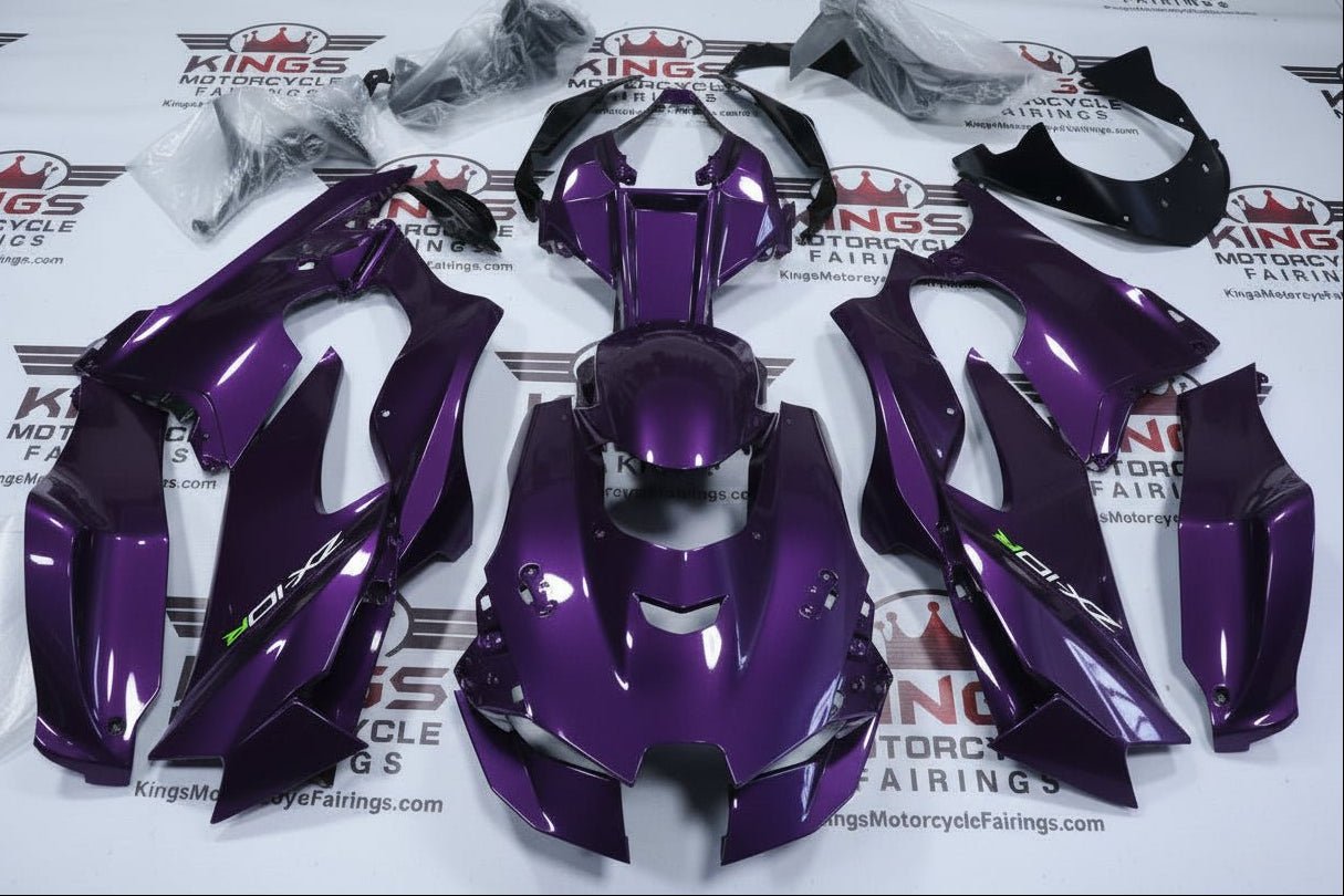 Fairings for Kawasaki Ninja ZX10R (2021-2025) Purple, White, Green at KingsMotorcycleFairings.com