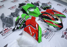 Kawasaki Ninja ZX-14R Fairings (2006-2011) Red, Green Motocard from KingsMotorcycleFairings.com