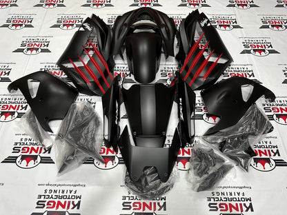 Kawasaki Ninja ZX-14R Fairings (2012-2024) Matte Black, Red from KingsMotorcycleFairings.com