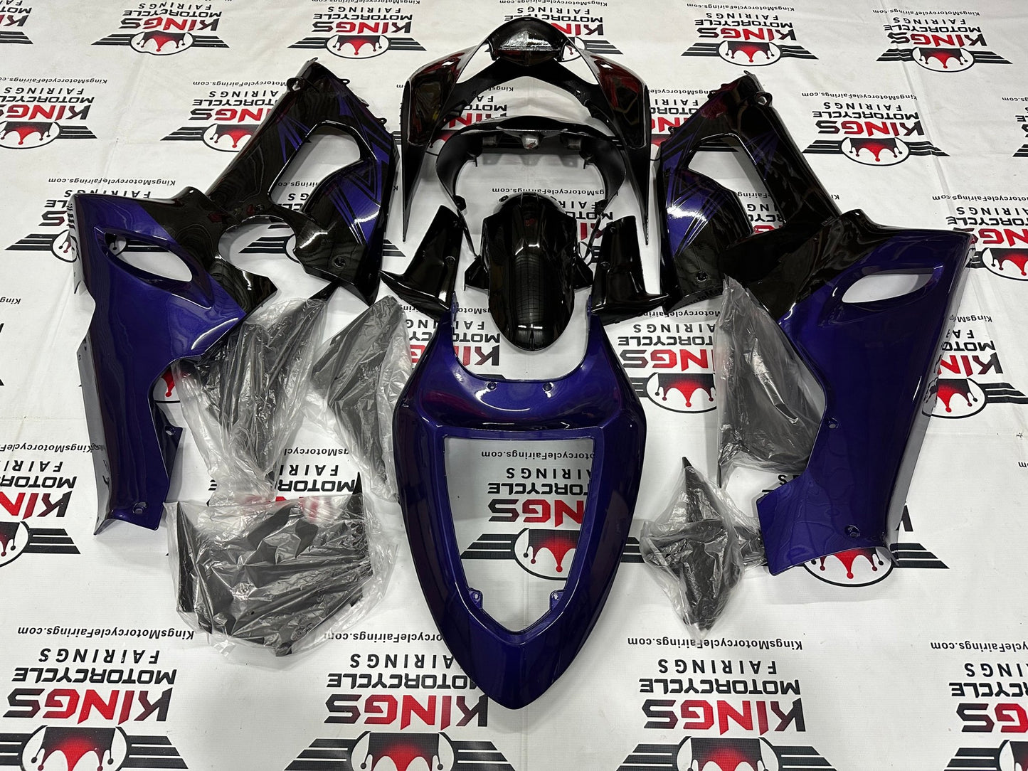 Kawasaki Ninja ZX-6R 636 Fairings (2005-2006) Black, Purple from KingsMotorcycleFairings.com