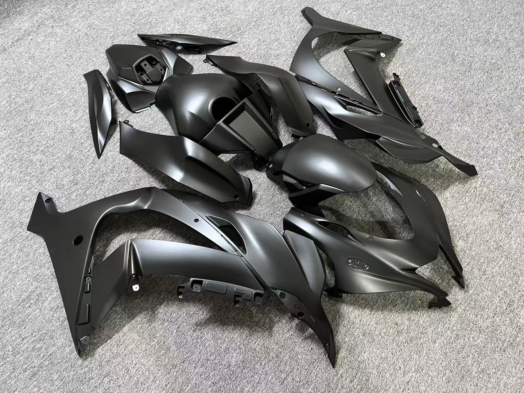 Kawasaki Ninja ZX10R Fairing Kit (2016-2020) Matte Black at KingsMotorcycleFairings.com