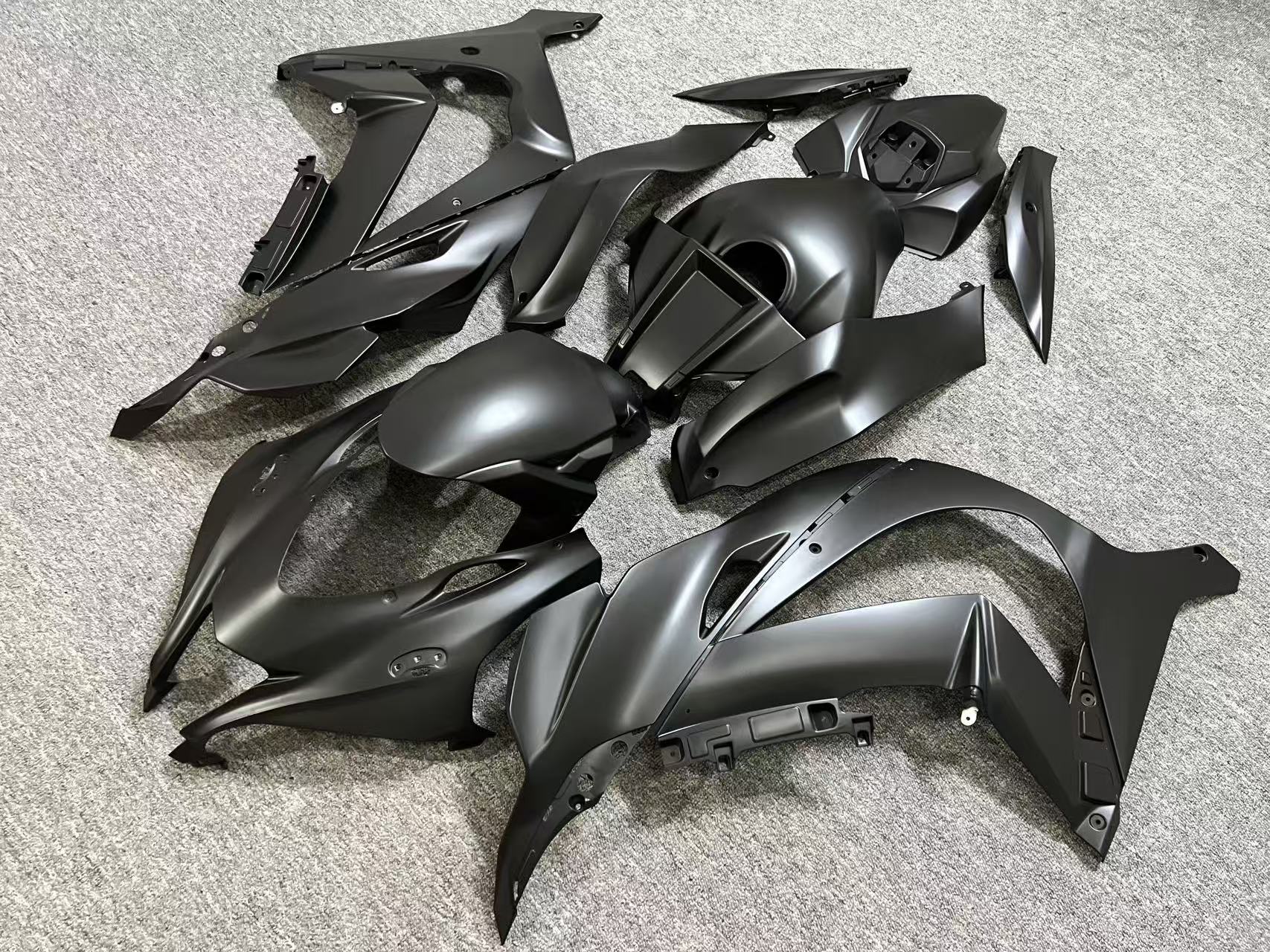 Kawasaki Ninja ZX10R Fairing Set (2016-2020) Matte Black at KingsMotorcycleFairings.com