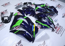 Kawasaki Ninja ZX10R Fairings (2016-2020) Dark Blue, Green from KingsMotorcycleFairings.com