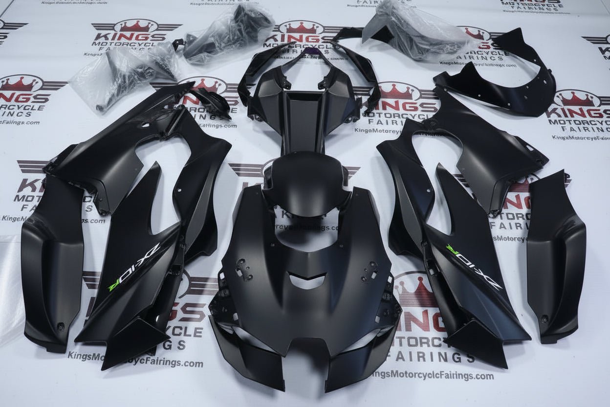 Kawasaki Ninja ZX10R Fairings (2021-2025) Matte Black, White, Green at KingsMotorcycleFairings.com