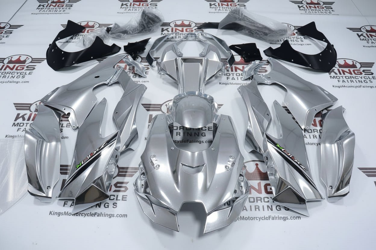 Kawasaki Ninja ZX10R Fairings (2021-2025) Silver Metallic at KingsMotorcycleFairings.com