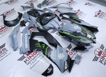 Kawasaki Ninja ZX10RR Fairings (2021-2025) Matte Black, Gray, Green, White from KingsMotorcycleFairings.com