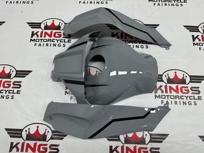 Kawasaki Ninja ZX10R Tank Cover Fairing (2021-2025) Nardo Gray, Black, White at KingsMotorcycleFairings.com