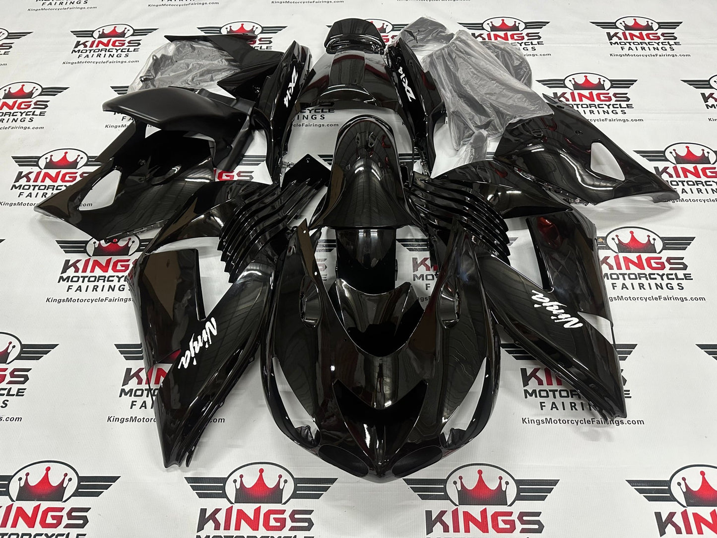 Kawasaki Ninja ZX14R Fairings (2006-2011) Black at KingsMotorcycleFairings.com