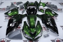 Kawasaki Ninja ZX14R Fairings (2012-2024) Dark Green, Black at KingsMotorcycleFairings.com