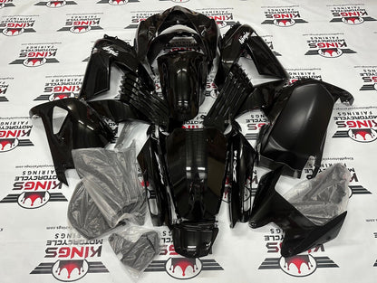 Black Kawasaki Ninja ZX14R Fairings (2006-2011) at KingsMotorcycleFairings.com