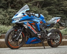 Kawasaki Ninja ZX25R Fairings (2019-2025) Blue, Red, Gray at KingsMotorcycleFairings.com