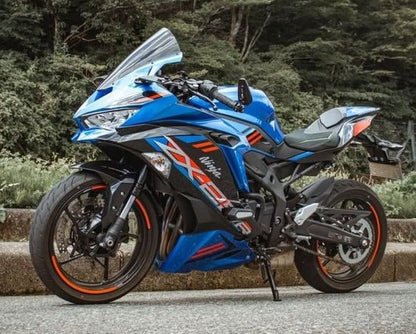 Kawasaki Ninja ZX25R Fairings (2019-2025) Blue, Red, Gray at KingsMotorcycleFairings.com
