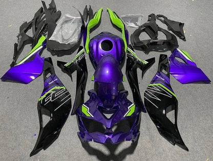 Kawasaki Ninja ZX25R Fairings (2019-2025) Purple, Black, Green at KingsMotorcycleFairings.com
