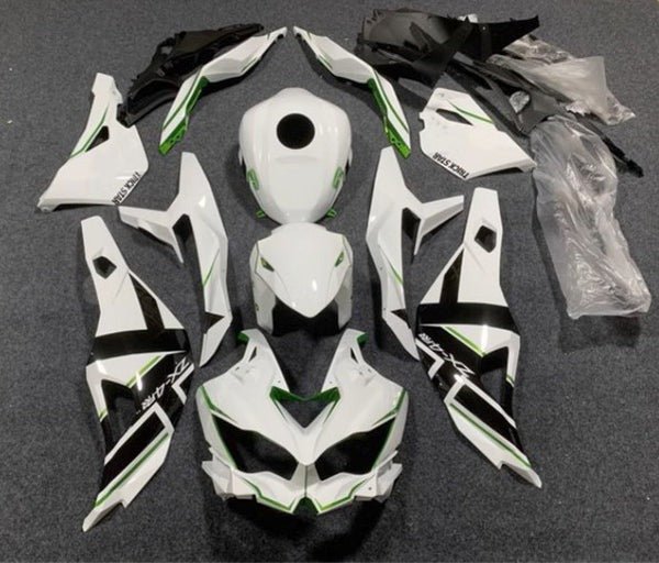 Kawasaki Ninja ZX4R Fairings (2019-2025) White, Black, Green at KingsMotorcycleFairings.com
