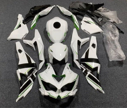 Kawasaki Ninja ZX4R Fairings (2019-2025) White, Black, Green at KingsMotorcycleFairings.com