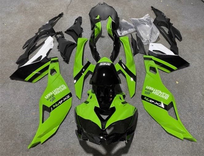 Kawasaki Ninja ZX4RR Fairings (2019-2025) Green, Black, White at KingsMotorcycleFairings.com