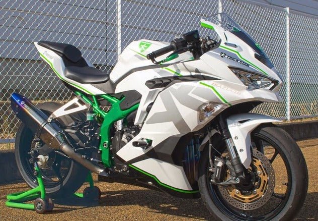 Kawasaki Ninja ZX4RR Fairing set (2019-2025) White, Silver, Green at KingsMotorcycleFairings.com