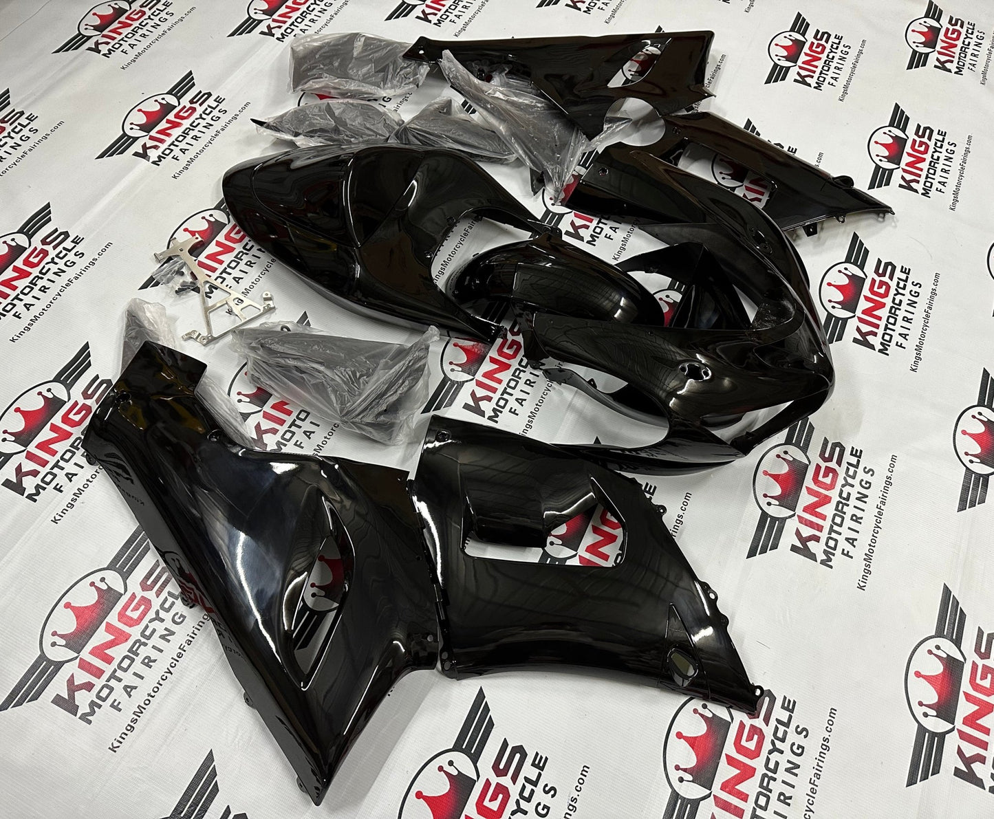 Kawasaki Ninja ZX6R 636 Fairings (2005-2006) Black at KingsMotorcycleFairings.com