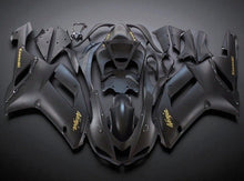 Kawasaki Ninja ZX6R 636 Fairings (2007-2008) Matte Black, Gold at KingsMotorcycleFairings.com