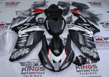 Kawasaki Ninja ZX6R 636 Fairings (2007-2008) Matte Black, White, Red Relentless at KingsMotorcycleFairings.com