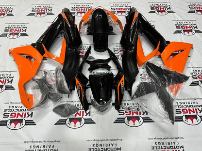Kawasaki Ninja ZX6R Fairings (2013-2018) Black, Orange, Silver from KingsMotorcycleFairings.com