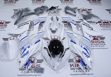 Kawasaki Ninja ZX6R Fairings (2019-2023) White, Blue, Black, Honeycomb at KingsMotorcycleFairings.com
