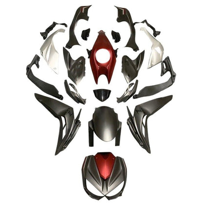 Kawasaki Z1000 Fairings (2014-2019) Matte Black, Candy Red at KingsMotorcycleFairings.com